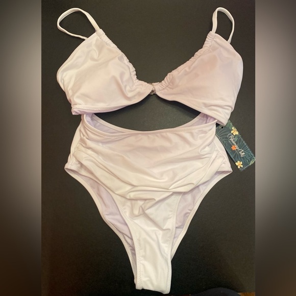 NWT BLOOMING JELLY One Piece Swimsuit Tummy Control Cheeky High Cut Out Size Sm - Picture 6 of 11